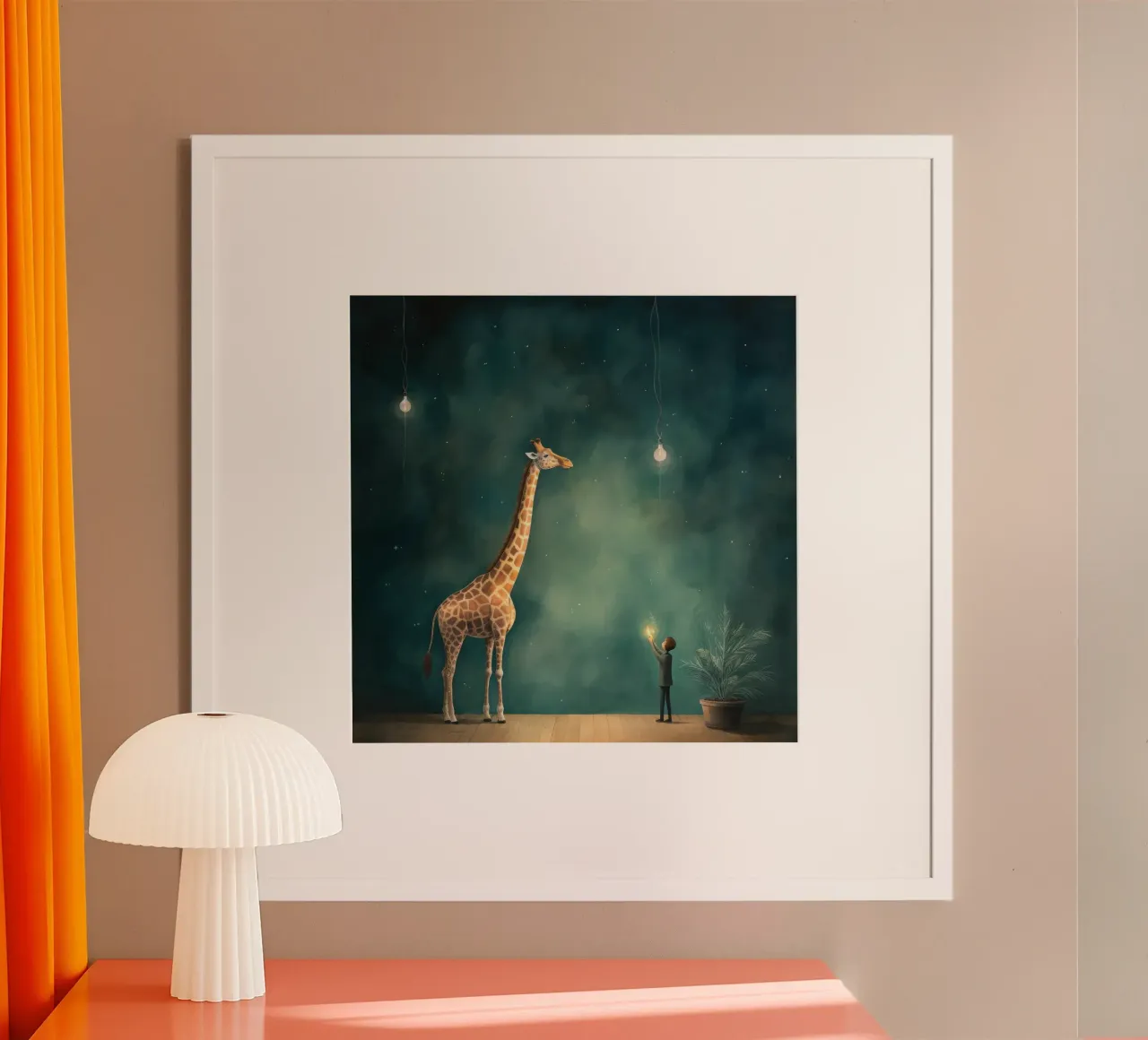 Minimal Giraffe 3 carta hahnemühle da Minimal Animal Art