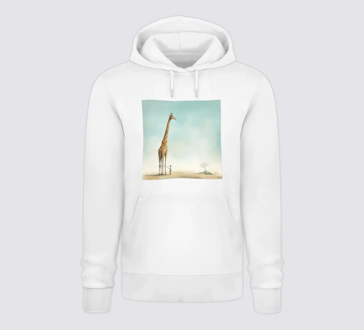 Minimal Giraffe 4 felpa con cappuccio da Minimal Animal Art