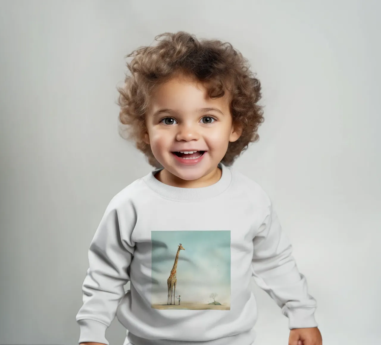 Minimal Giraffe 4 baby sweatshirt by Minimal Animal Art