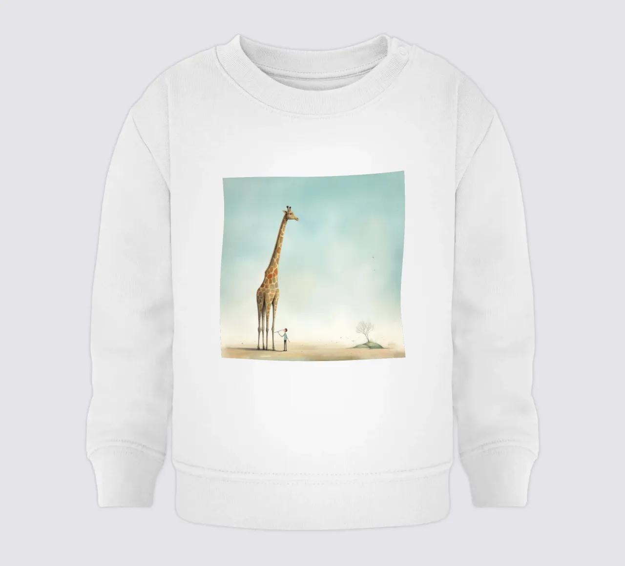 Minimal Giraffe 4 baby sweatshirt by Minimal Animal Art