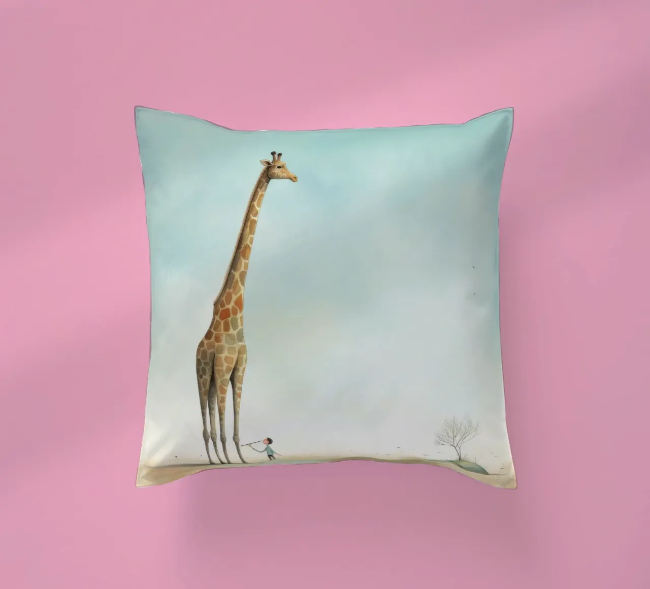 Minimal Giraffe 4 cuscino da Minimal Animal Art