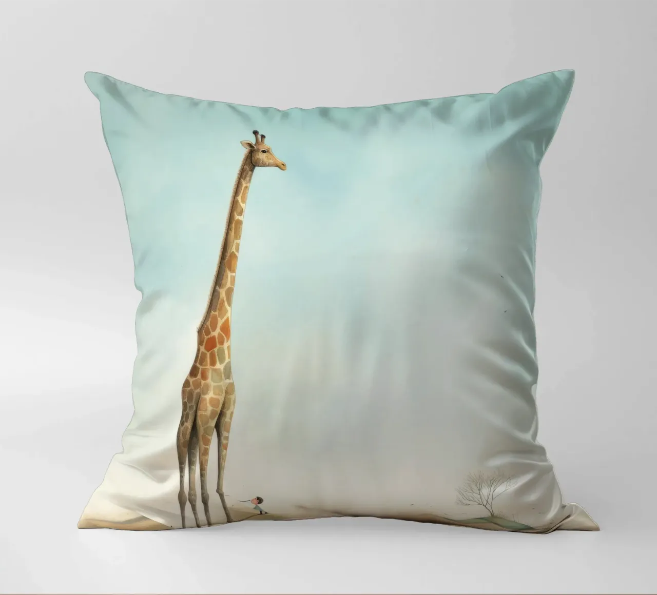 Minimal Giraffe 4 cuscino da Minimal Animal Art