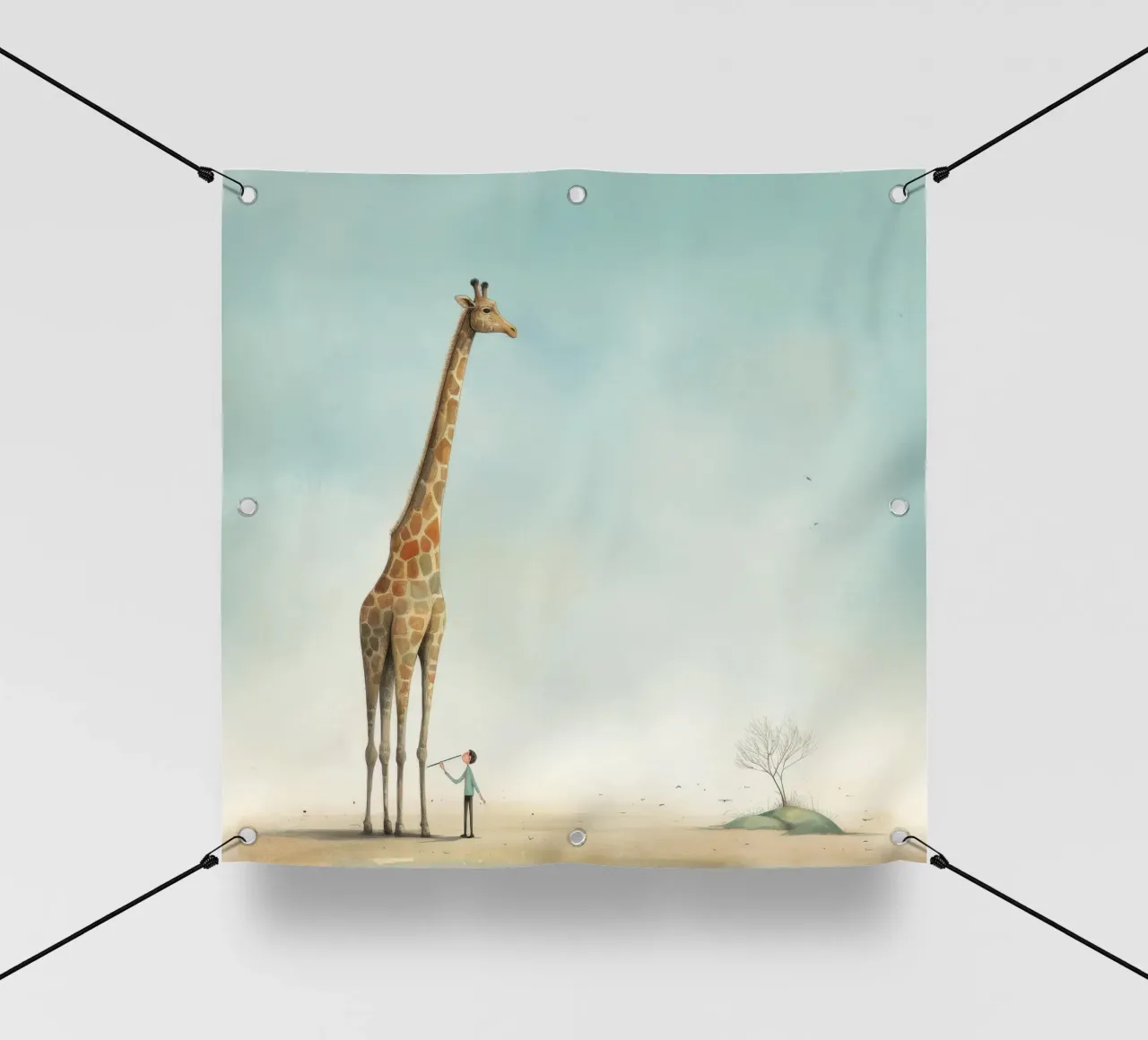 Minimal Giraffe 4 telo in pvc da Minimal Animal Art
