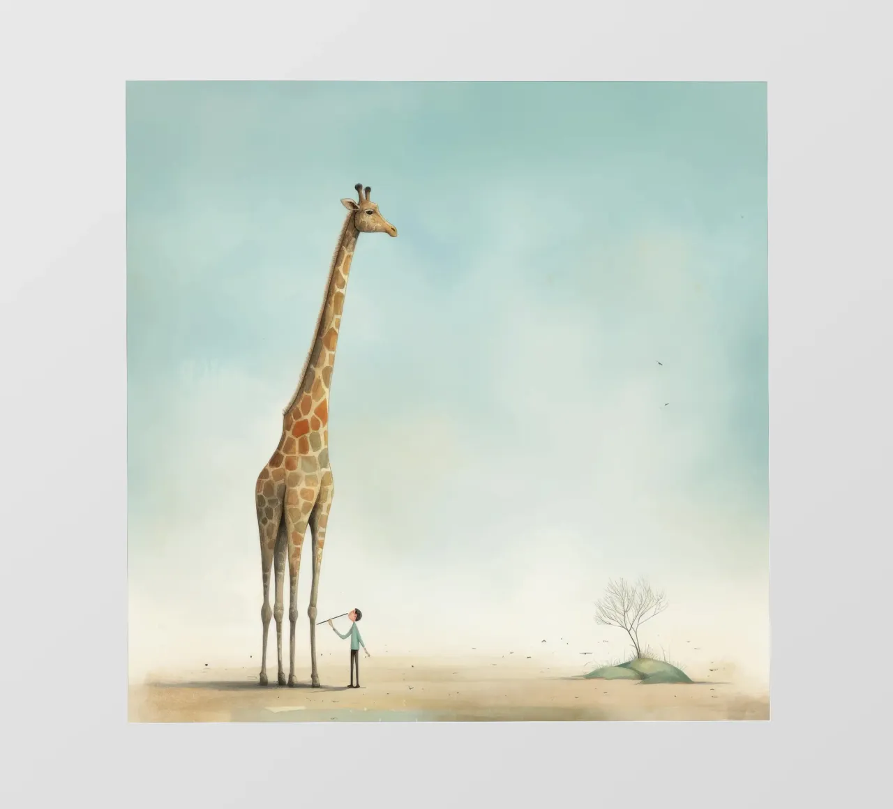 Minimal Giraffe 4 telo in pvc da Minimal Animal Art
