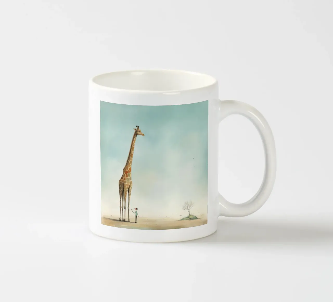 Minimal Giraffe 4 tazza in ceramica da Minimal Animal Art