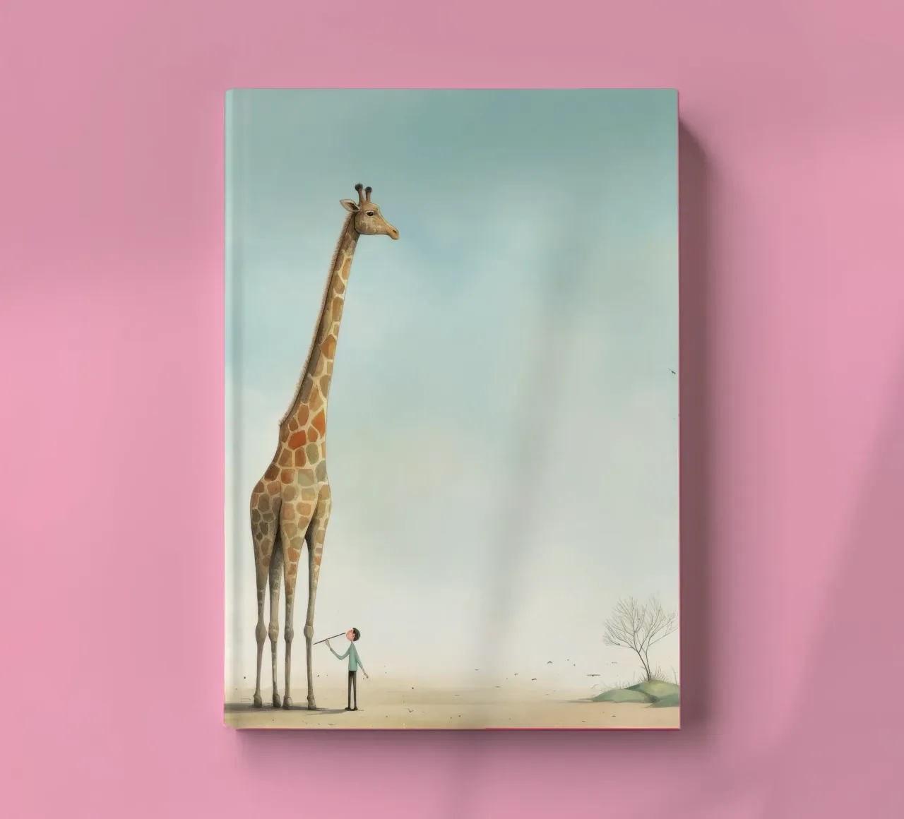 Minimal Giraffe 4 notebook by Minimal Animal Art