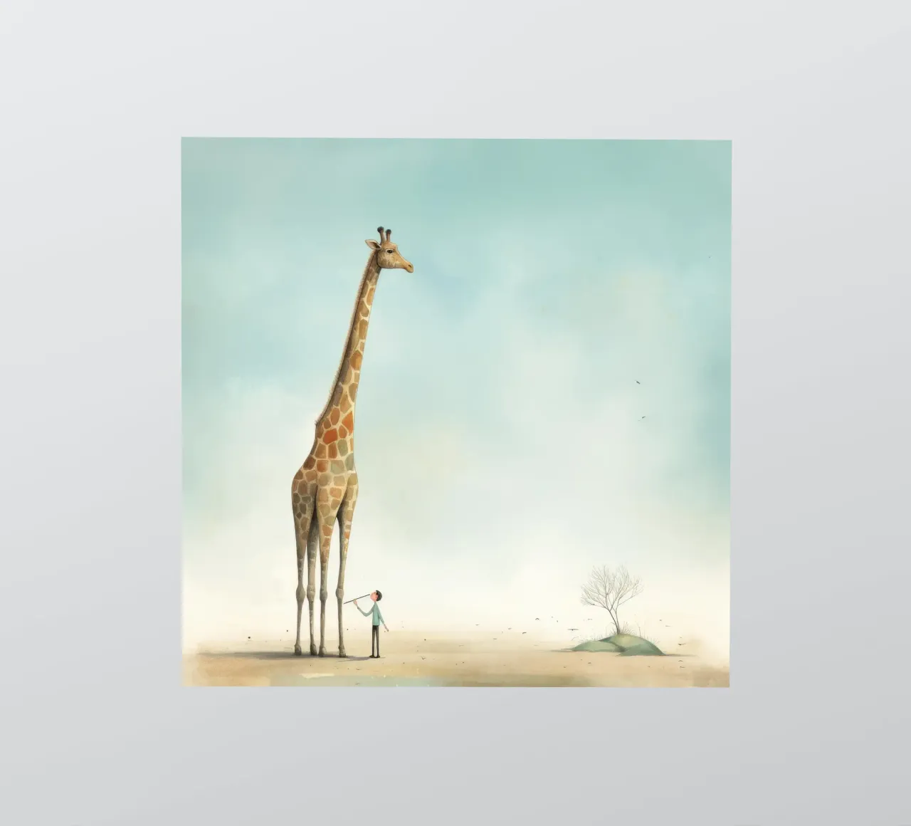 Minimal Giraffe 4 adesivo da Minimal Animal Art