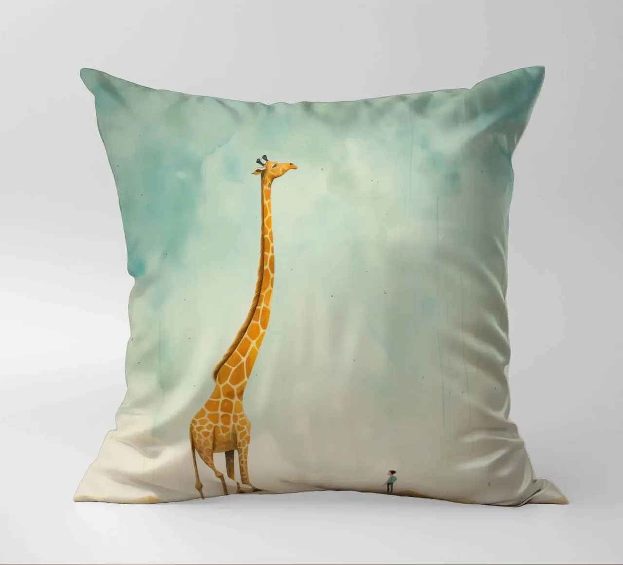 Minimal Giraffe 1 cuscino da Minimal Animal Art
