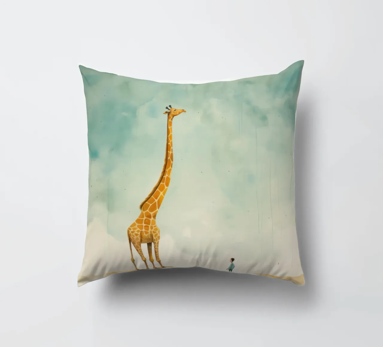 Minimal Giraffe 1 cuscino da Minimal Animal Art
