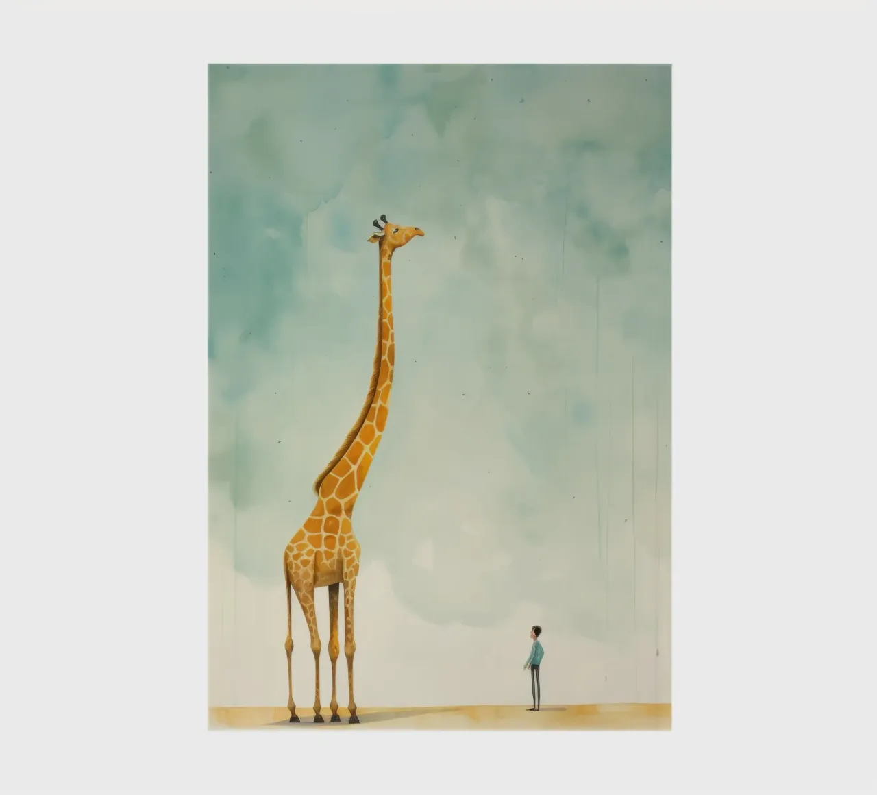 Minimal Giraffe 1 notebook by Minimal Animal Art