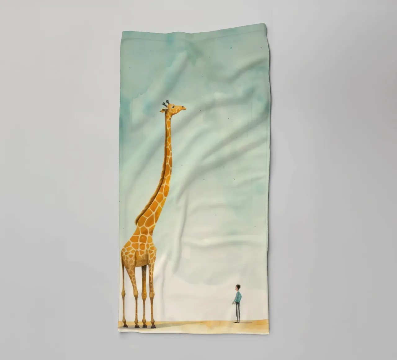 Minimal Giraffe 1 asciugamano da bagno da Minimal Animal Art