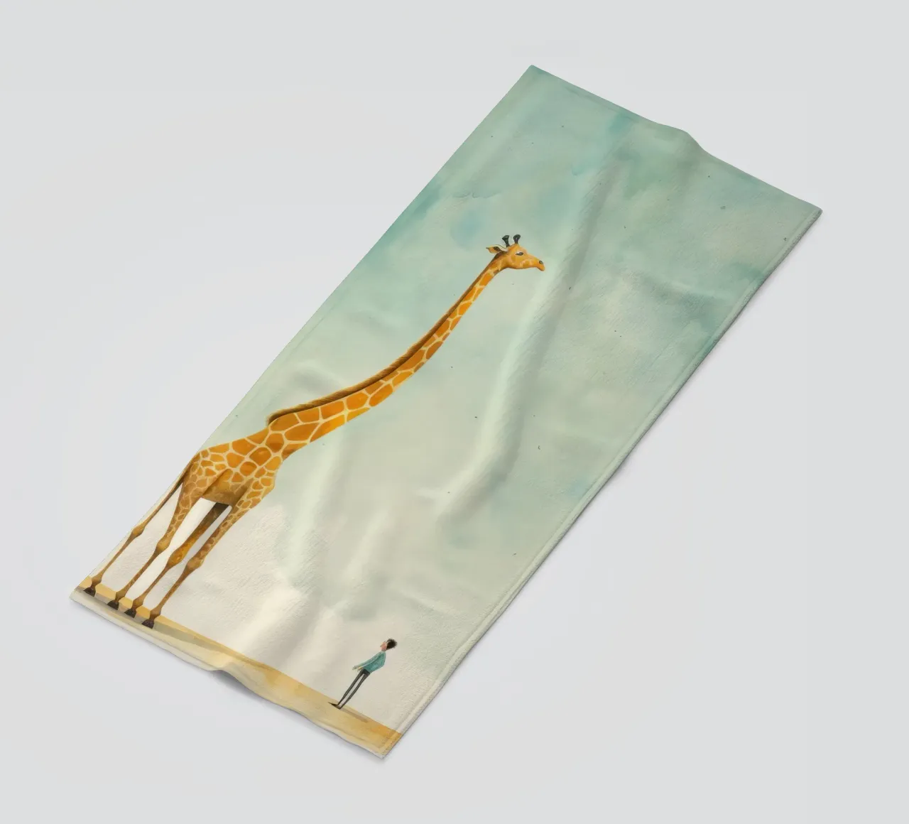 Minimal Giraffe 1 telo mare da Minimal Animal Art