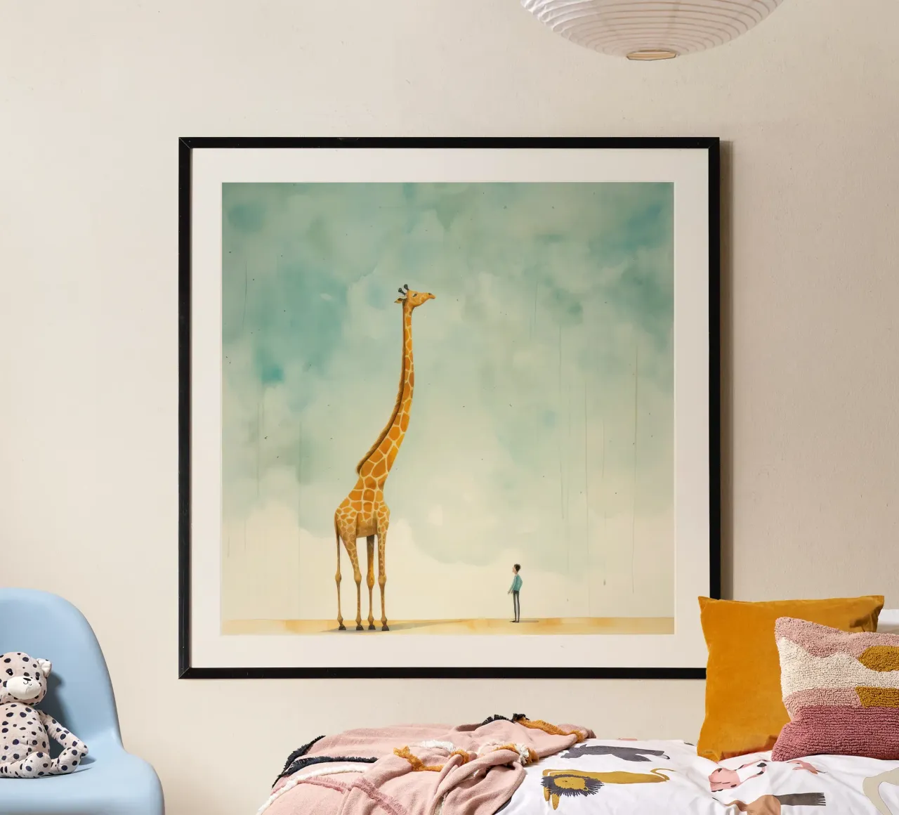 Minimal Giraffe 1 carta hahnemühle da Minimal Animal Art