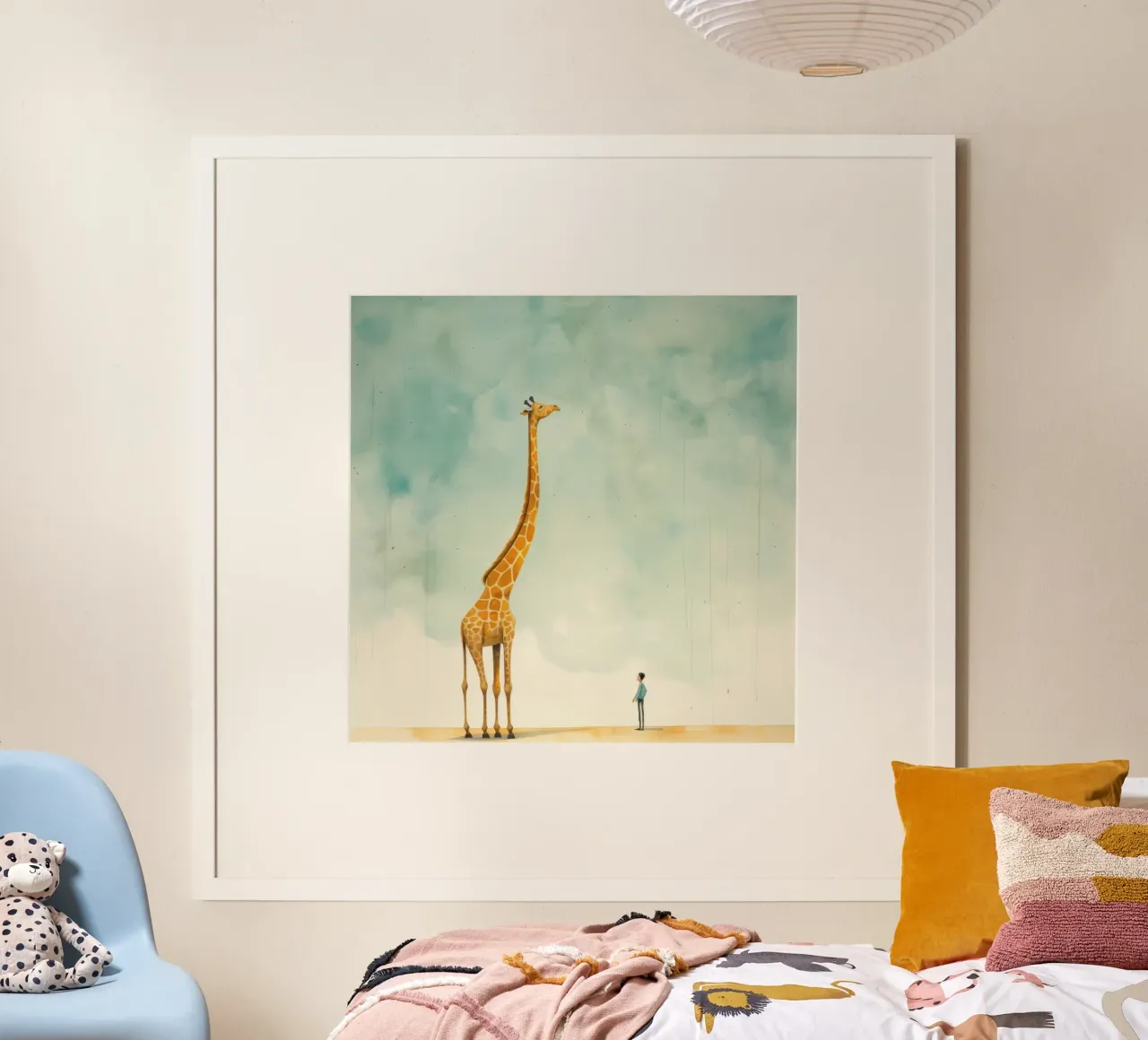 Minimal Giraffe 1 carta hahnemühle da Minimal Animal Art