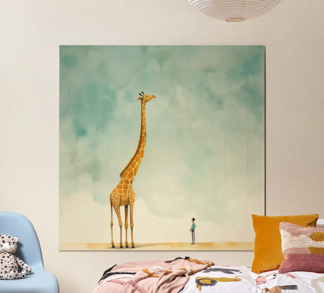 Girafe minimale 1 poster de Minimal Animal Art