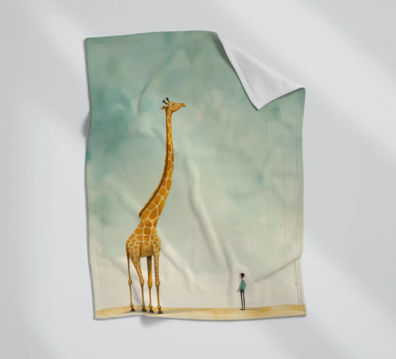 Minimal Giraffe 1 coperta in pile da Minimal Animal Art