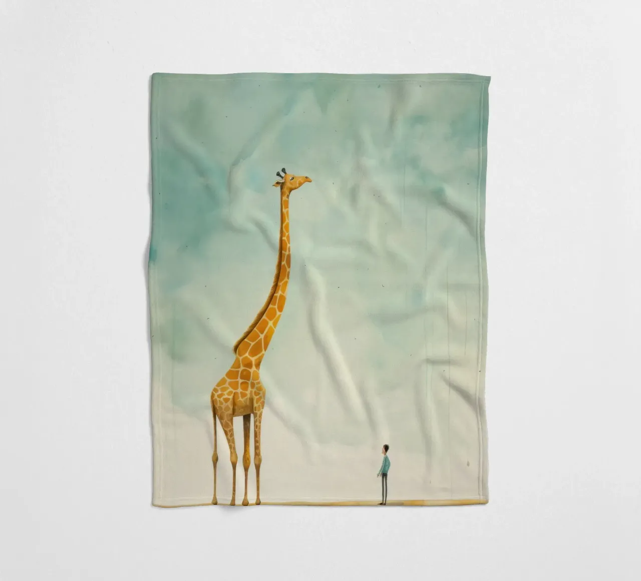 Minimal Giraffe 1 coperta in pile da Minimal Animal Art