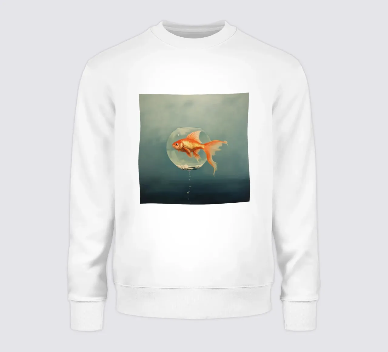 Pesce rosso minimo 2 felpa da Minimal Animal Art