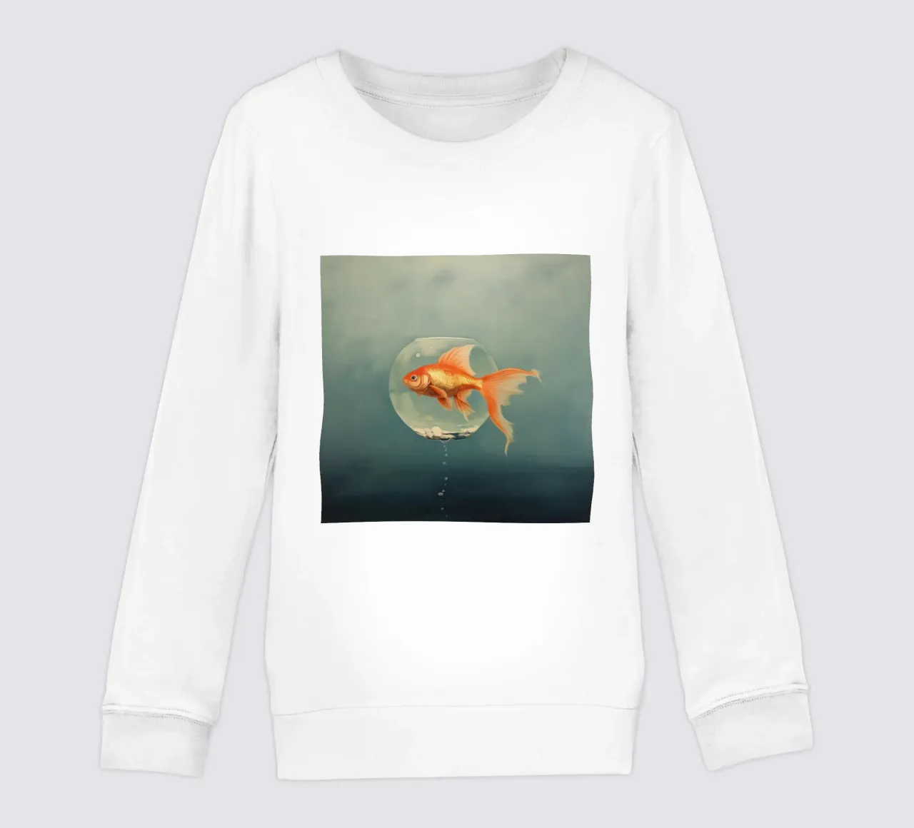 Pesce rosso minimo 2 felpa bambino da Minimal Animal Art