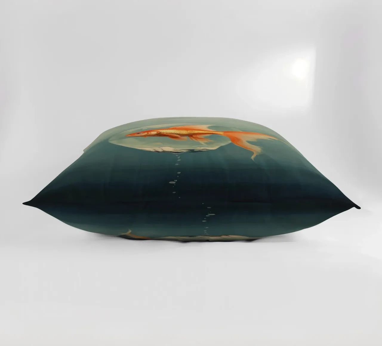 Pesce rosso minimo 2 cuscino da Minimal Animal Art
