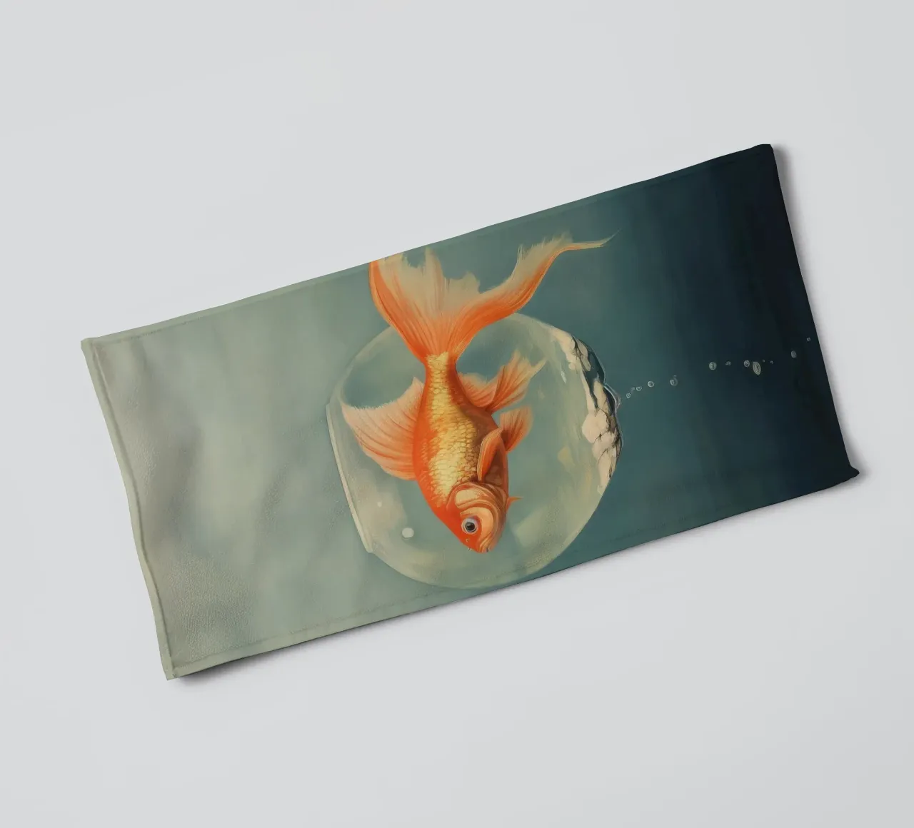 Pesce rosso minimo 2 asciugamano da bagno da Minimal Animal Art