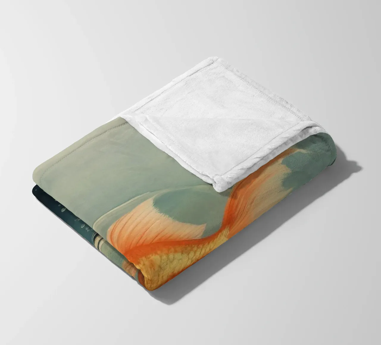 Pesce rosso minimo 2 coperta in pile da Minimal Animal Art