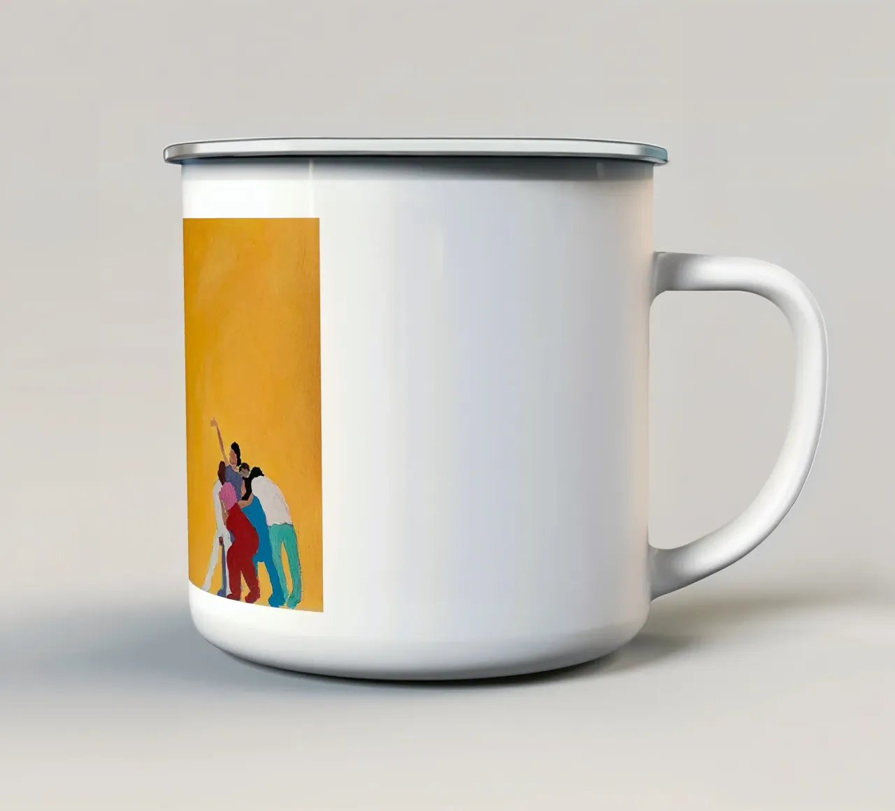 Il futuro giallo tazza in smalto da tainah negreiros