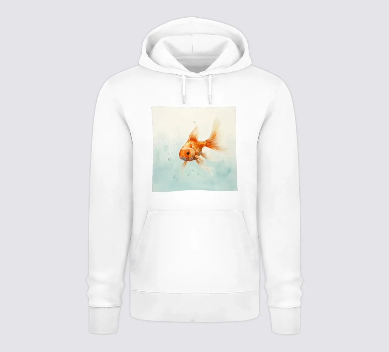 Pesce rosso minimo 3 felpa con cappuccio da Minimal Animal Art