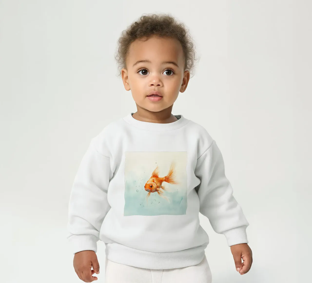 Pesce rosso minimo 3 felpa neonato da Minimal Animal Art