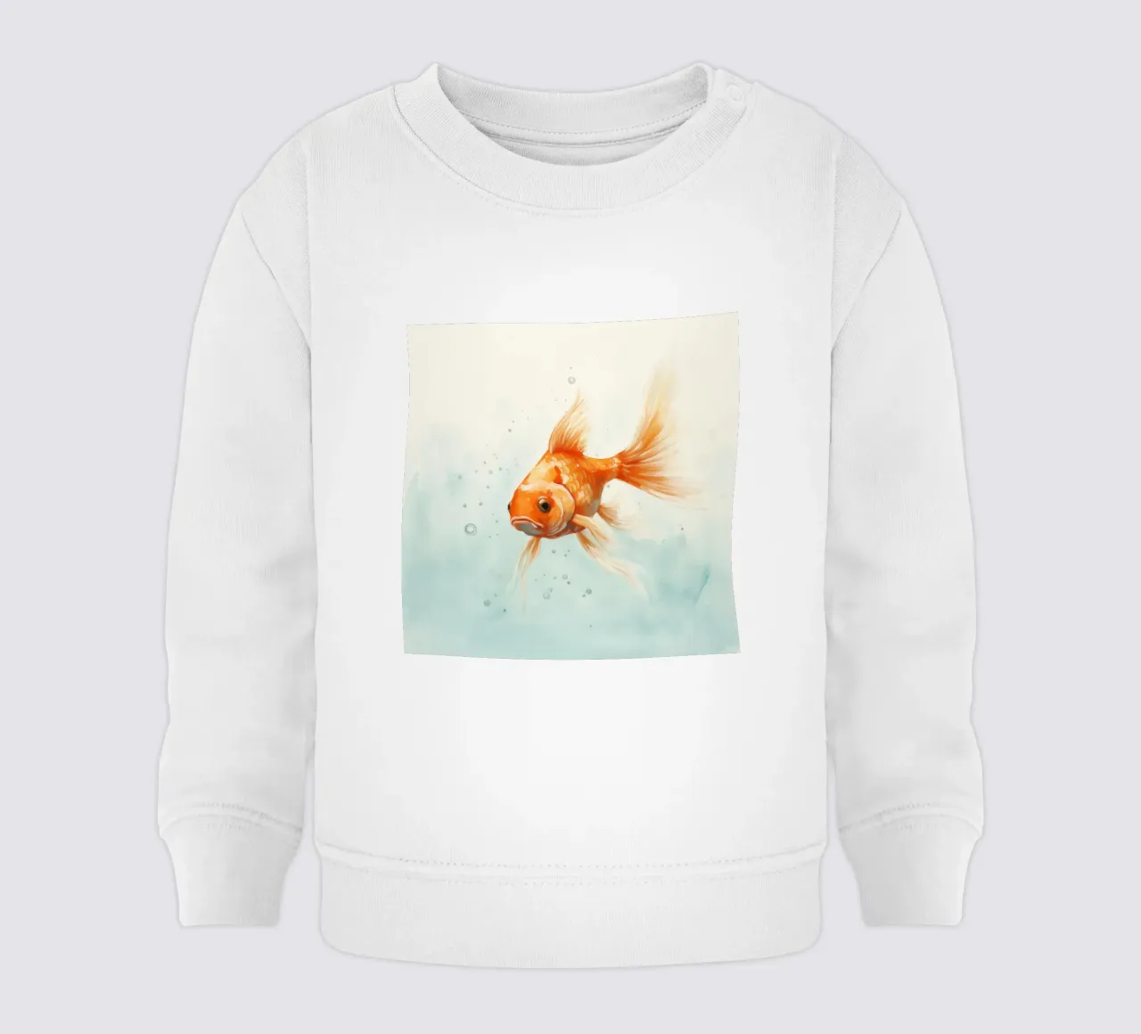 Pesce rosso minimo 3 felpa neonato da Minimal Animal Art