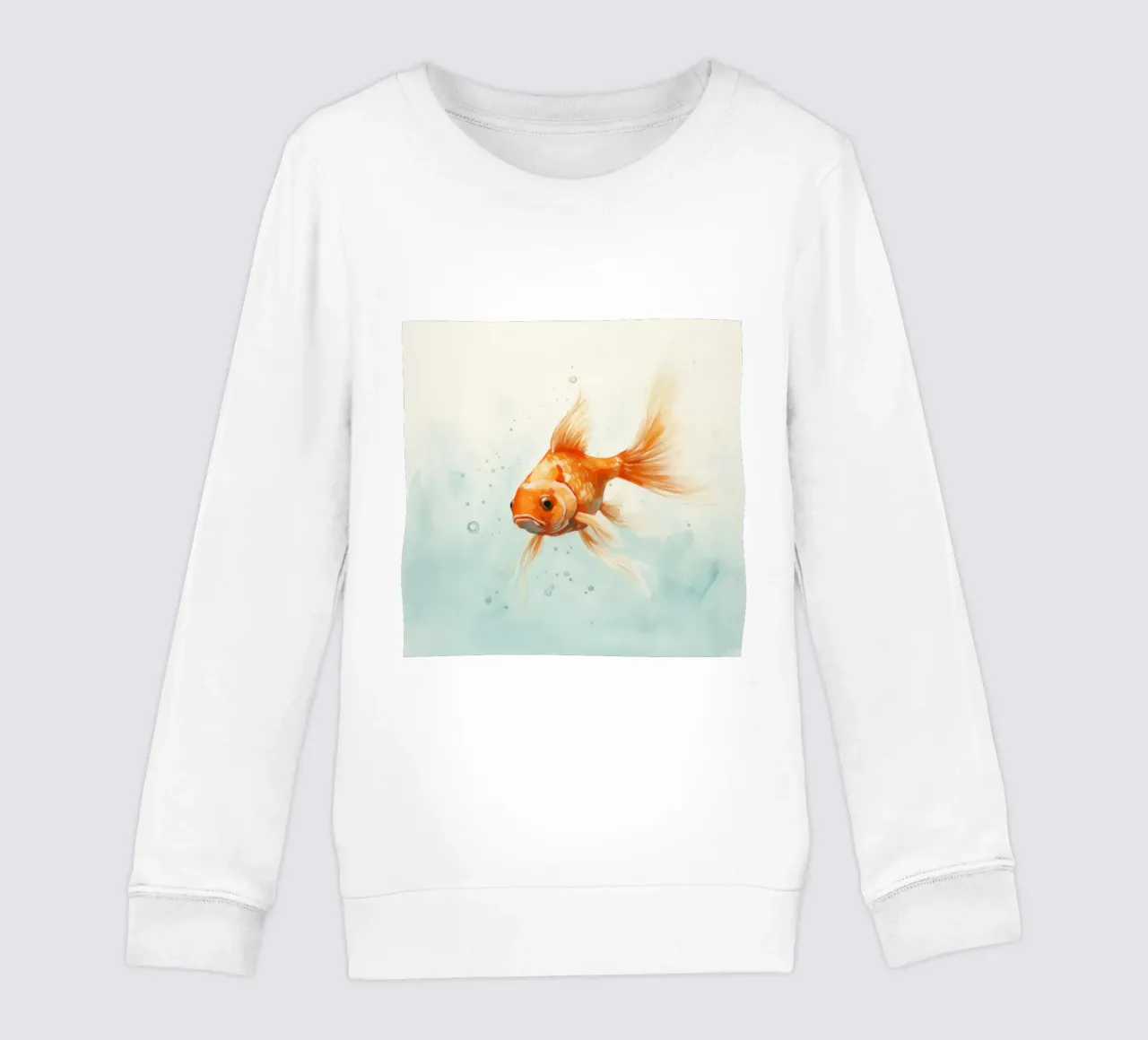 Pesce rosso minimo 3 felpa bambino da Minimal Animal Art
