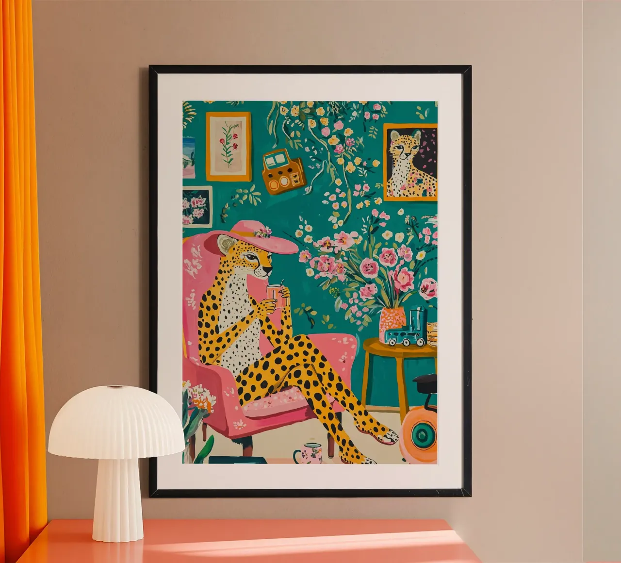 Arte murale astratta animale eclettica, stampe moderne colorate poster da Boheme