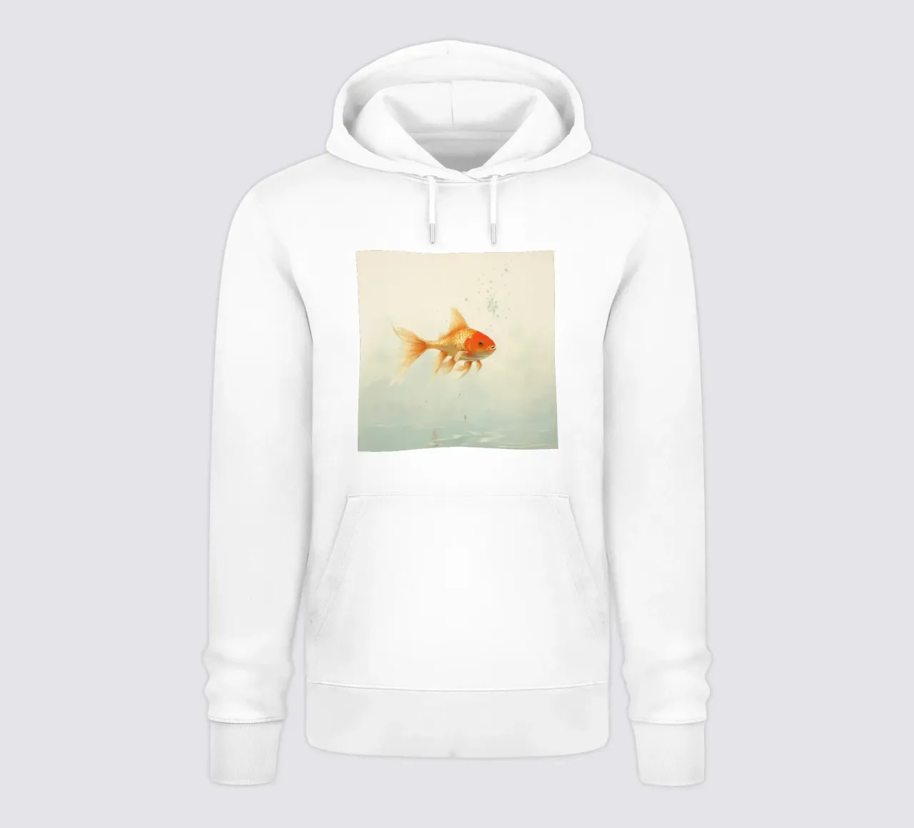 Pesce rosso minimo 4 felpa con cappuccio da Minimal Animal Art