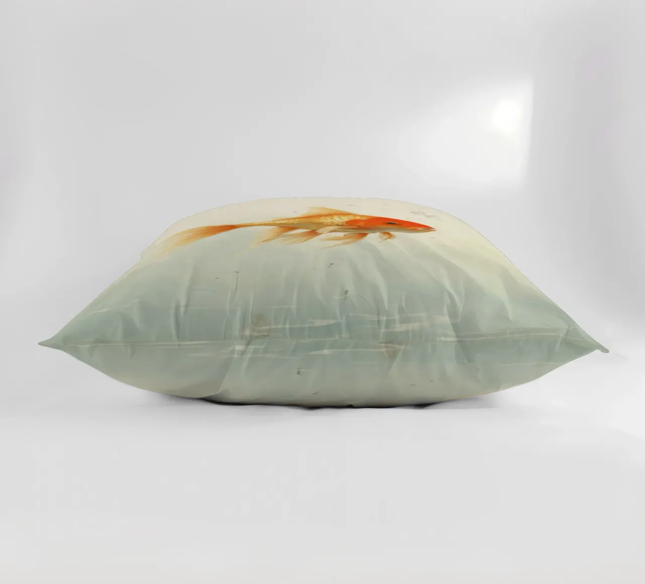 Pesce rosso minimo 4 cuscino da Minimal Animal Art