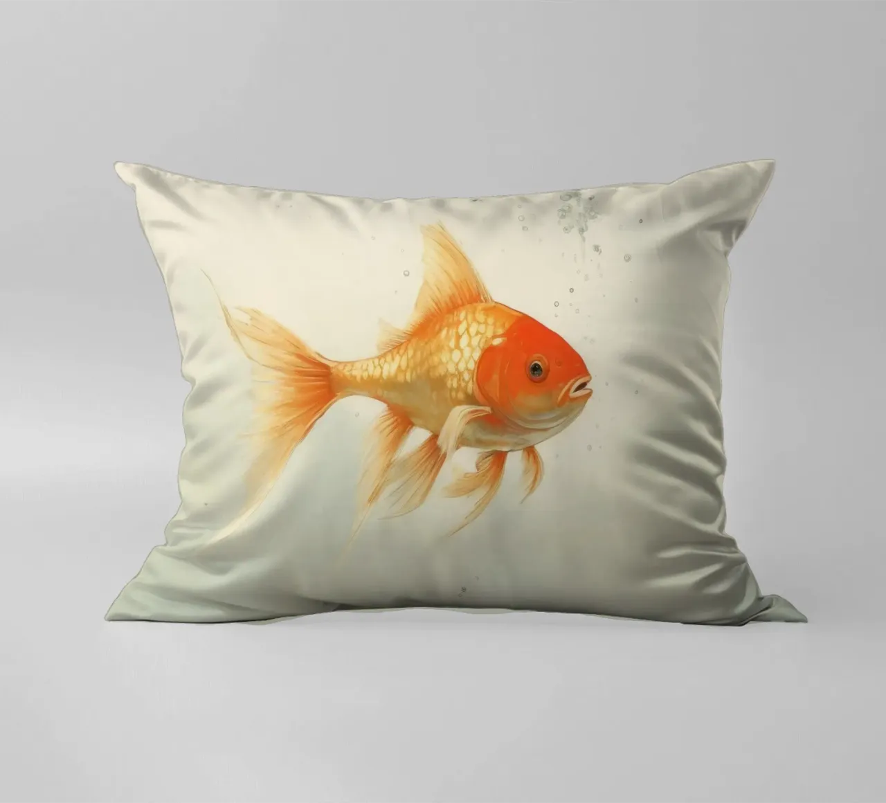 Pesce rosso minimo 4 cuscino da Minimal Animal Art