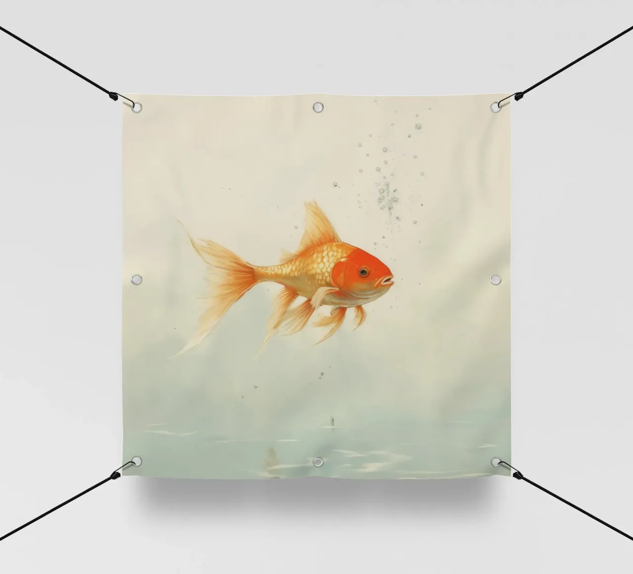 Pesce rosso minimo 4 telo in pvc da Minimal Animal Art