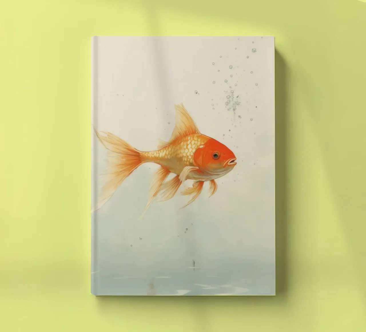 Minimal Goldfish 4 notebook by Minimal Animal Art