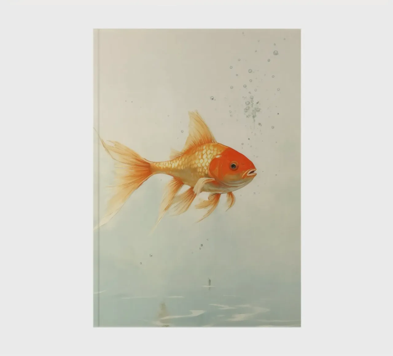 Minimal Goldfish 4 notebook by Minimal Animal Art