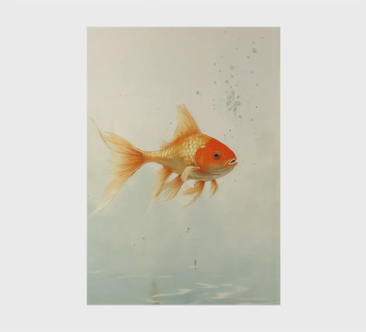 Minimal Goldfish 4 notebook by Minimal Animal Art