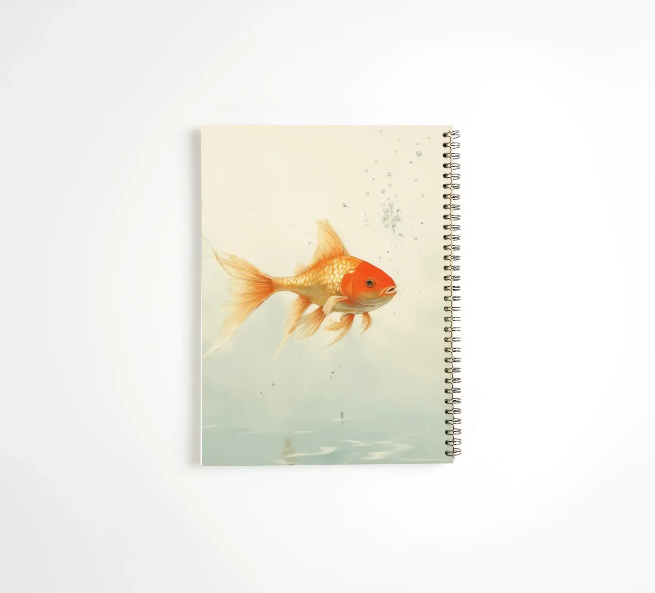 Minimal Goldfish 4 spiral notebook by Minimal Animal Art