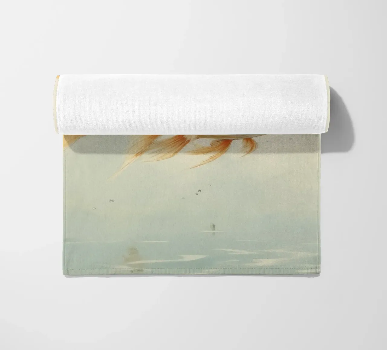 Pesce rosso minimo 4 telo mare da Minimal Animal Art