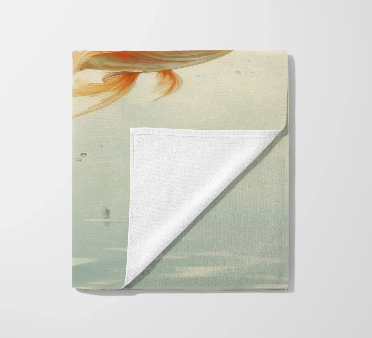 Pesce rosso minimo 4 telo mare da Minimal Animal Art