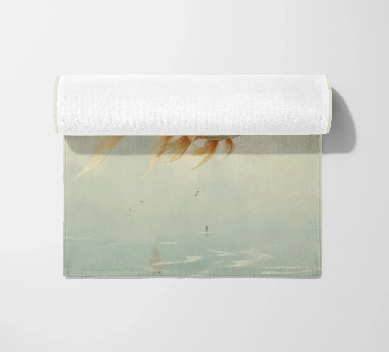 Pesce rosso minimo 4 telo mare da Minimal Animal Art
