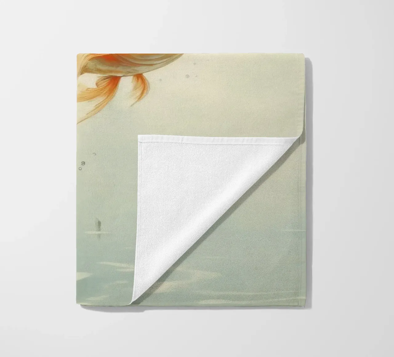 Pesce rosso minimo 4 telo mare da Minimal Animal Art