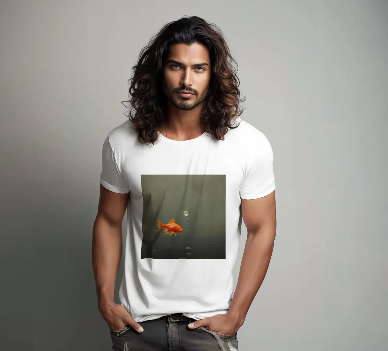 Pesce rosso minimo 1 t-shirt da Minimal Animal Art
