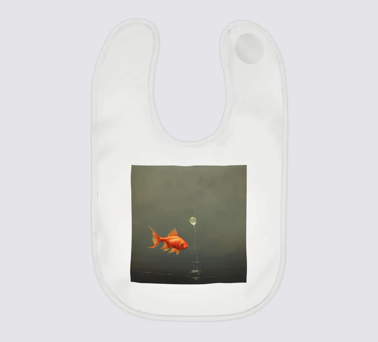 Pesce rosso minimo 1 bavaglino da Minimal Animal Art