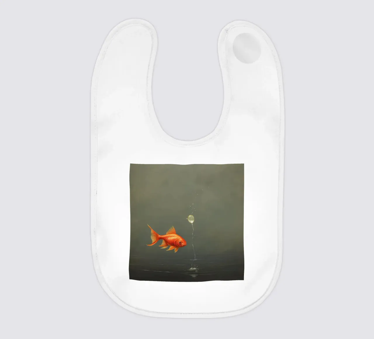 Pesce rosso minimo 1 bavaglino da Minimal Animal Art