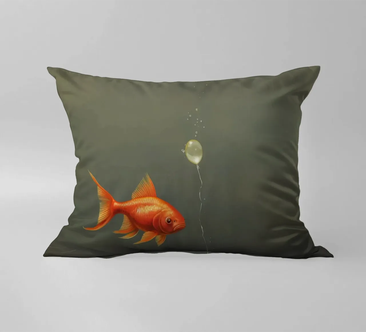 Pesce rosso minimo 1 cuscino da Minimal Animal Art