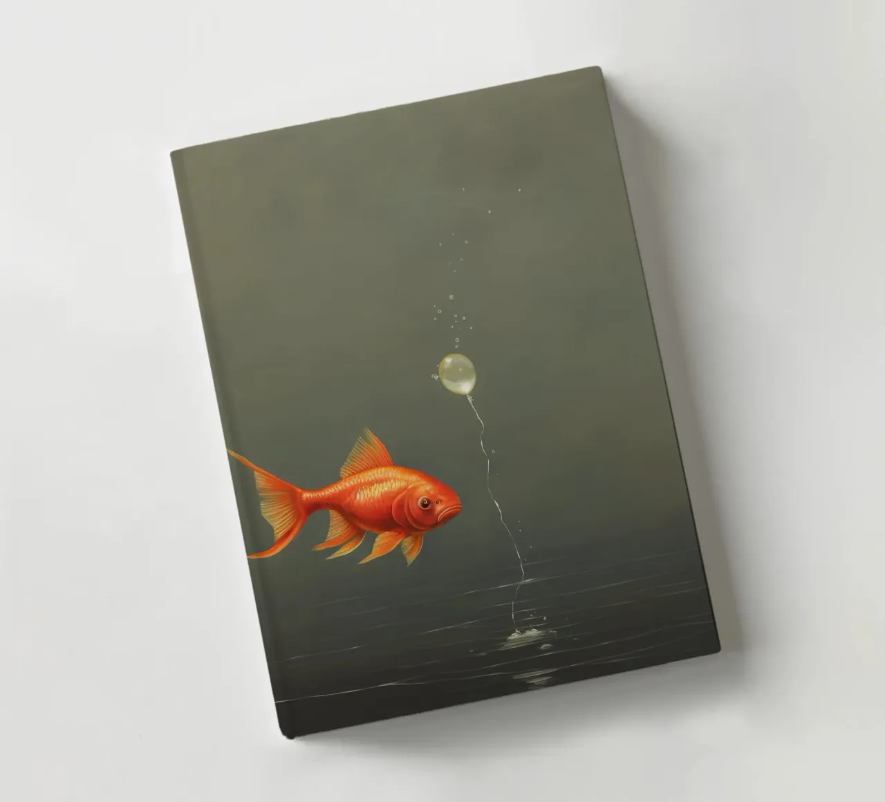 Minimal Goldfish 1 notebook by Minimal Animal Art