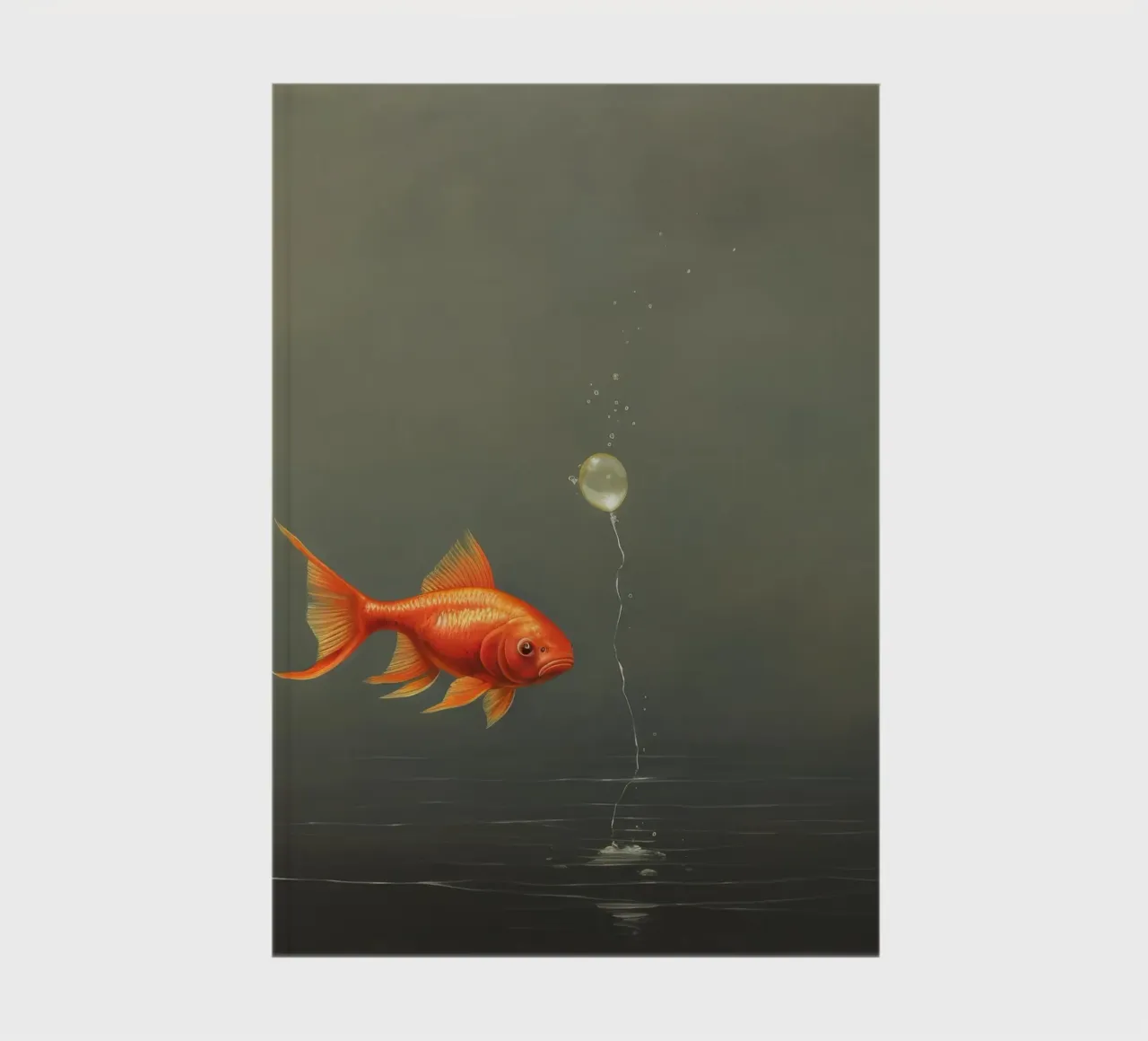 Minimal Goldfish 1 notebook by Minimal Animal Art